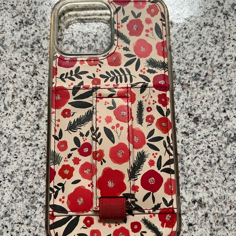 Elegant Red and Cream Floral Phone Case
